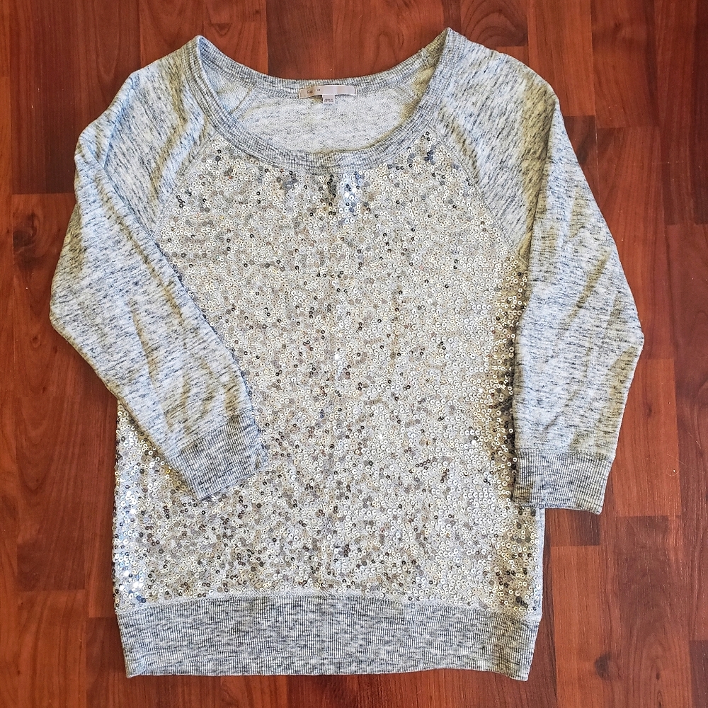 3/$25 Gap sequin front gray sweatshirt